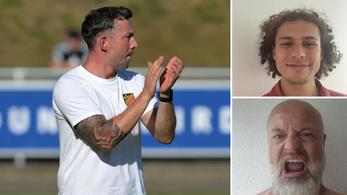 Grinser und Grantler sind sich nicht einig darüber, wie die 3:5-Niederlage des FC Holzhausen im Pokal gegen den SSV Reutlingen bewertet werden sollte.