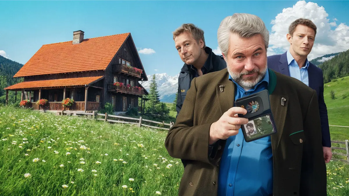 v.l.: Polizeihauptmeister Michi Mohr (Max Müller), Kriminalhauptkommissar Anton Stadler (Dieter Fischer) und Kriminalhauptkommissar Sven Hansen (Igor Jefti?).
