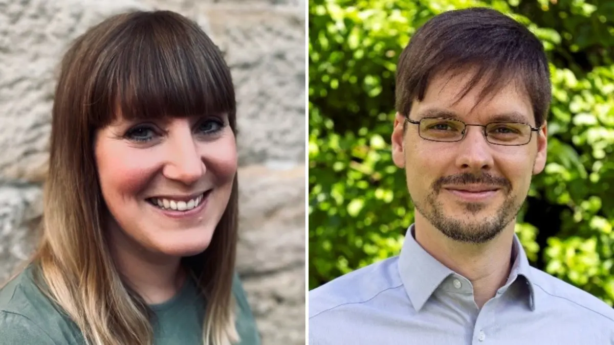 Preisträgerin Katrin Wenzel-Schöning und Preisträger Thorsten Becker.