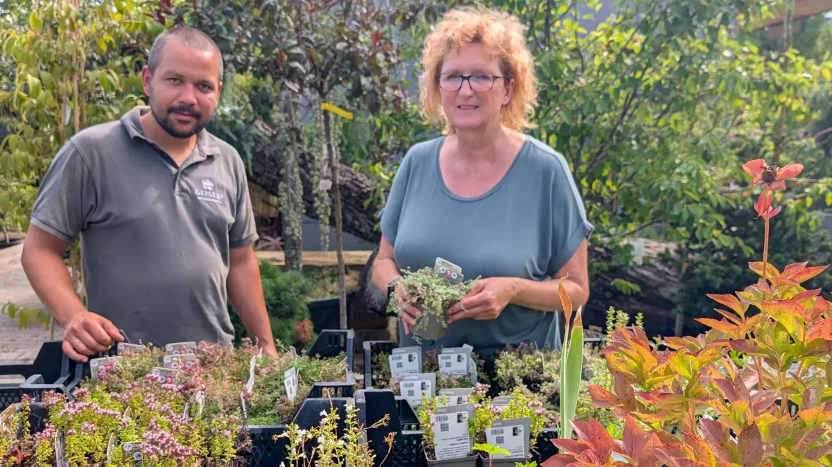 Ramon Peuker und Ulrike Geiger von Geiger Gartenbau Kiebingen