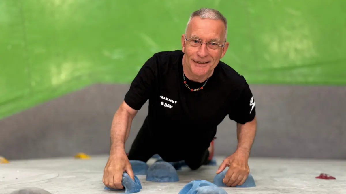 Tübingen Dieter Porsche Deutscher Alpenverein DAV Sektion Tübingen Vorsitzender B12 Boulderwand Gast der Woche Wochengast