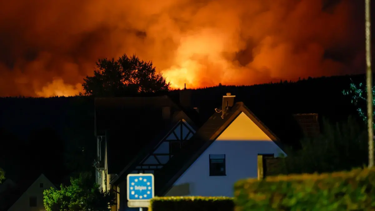 Waldbrand im Hohen Venn