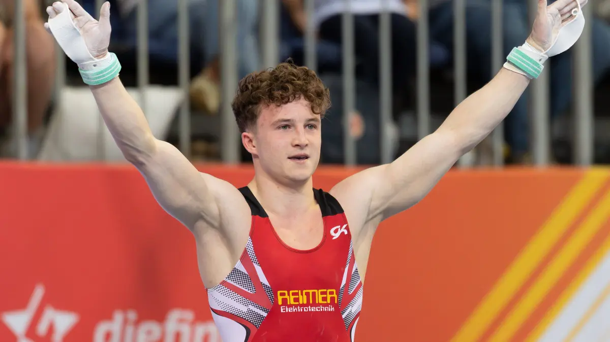 Alexander Kunz - hier bei den Finals 2026 in Hannover - tritt für das deutsche Team in Zagreb an.