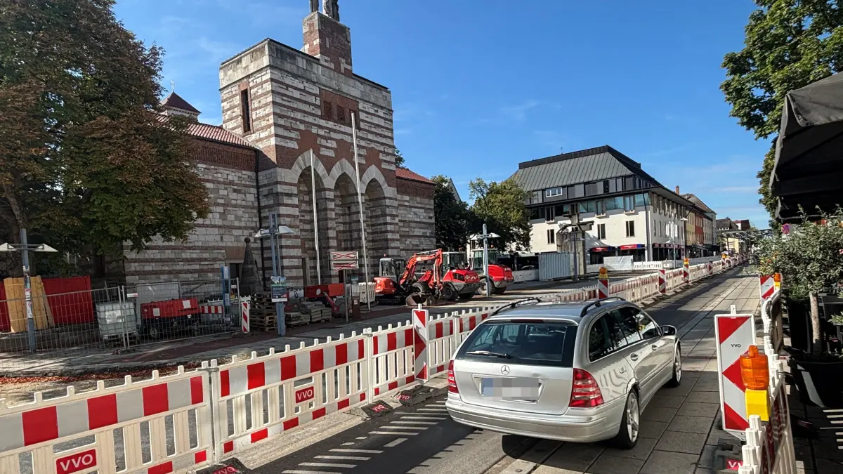 Augsburger Straße, Neu-Ulm, Baustelle