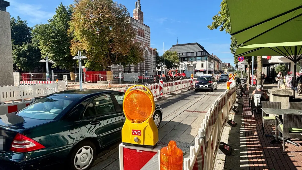 Augsburger Straße, Neu-Ulm, Baustelle