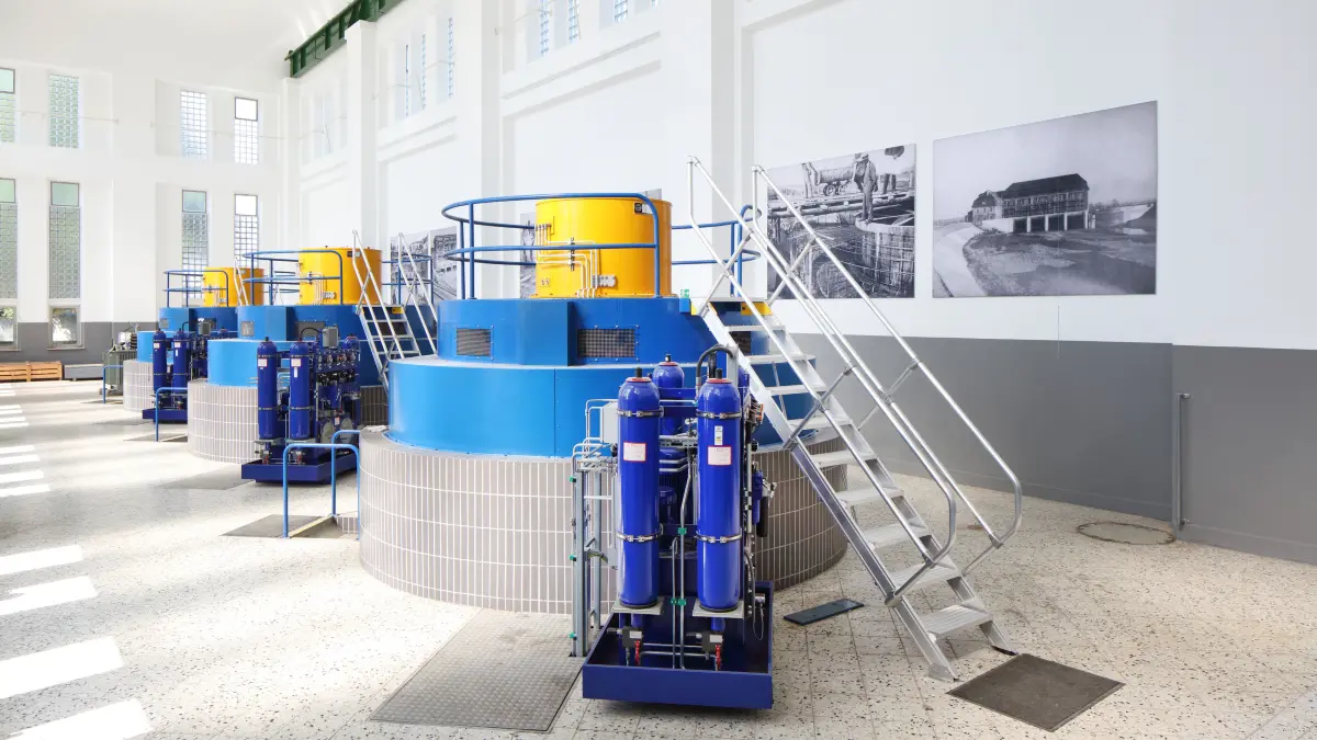Wasserkraftwerk in Öpfingen, Innenansicht