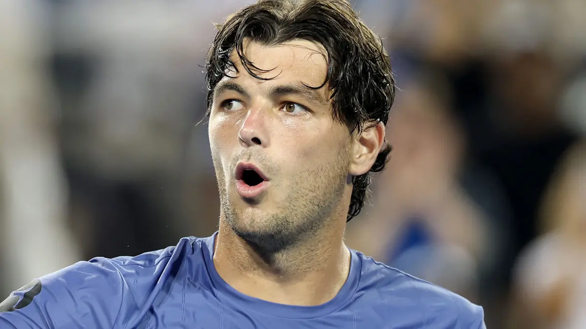 Cincinnati Open 2026 - Day 9: MASON, OHIO - AUGUST 19: Taylor Fritz of the United States celebrates match point against Christopher O'Connell of Australia on day nine of the Cincinnati Open at Lindner Family Tennis Center on August 19, 2026 in Mason, Ohio. Emilee Chinn/Getty Images/AFP (Photo by Emilee Chinn / GETTY IMAGES NORTH AMERICA / Getty Images via AFP)
