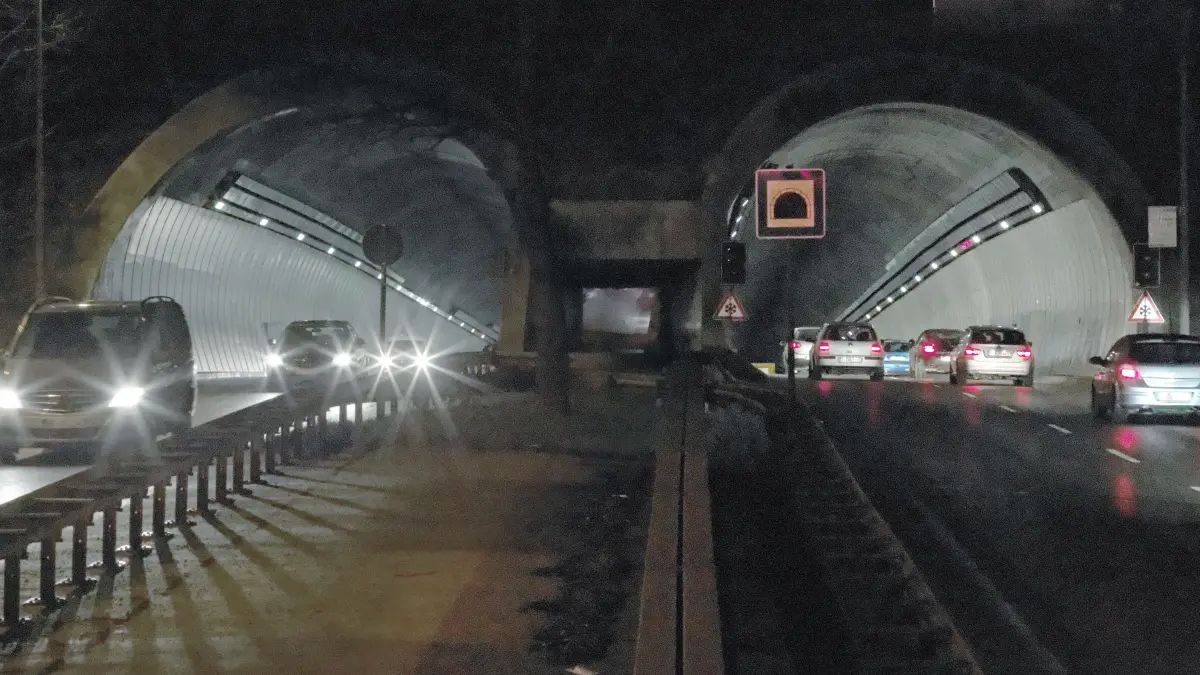 (ohne Überschrift): Vorsicht: Dieses Foto ist möglicherweise nur für den einstigen Verlag Schwäbisches Tagblatt verwendbar. Schloßbergtunnel
29.01.13 Bild: Metz