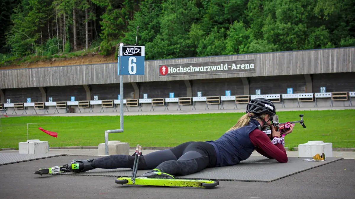 Julia Tannheimer trainiert im Nordic Center Notschrei