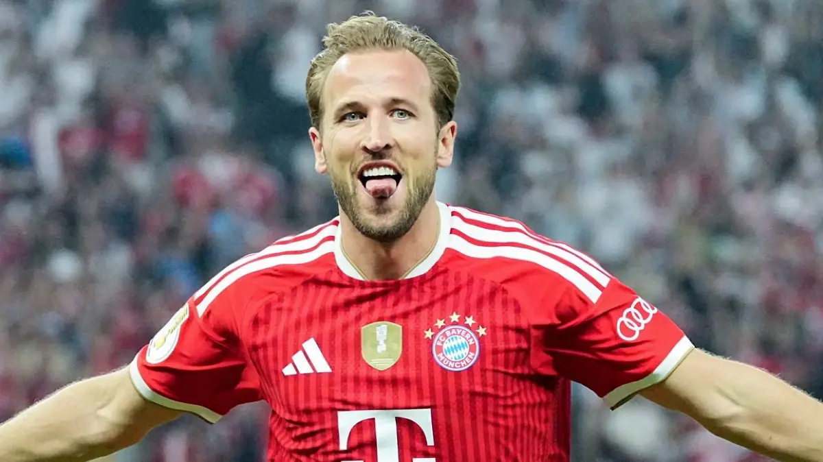 Harry Kane: ARCHIV - 23.05.2026, Berlin: Fußball, Männer: DFB-Pokal, FC Bayern München - VfB Stuttgart, Finale im Berliner Olympiastadion, Harry Kane (Bayern München) jubelt nach seinem Tor zum 1:0. (zu dpa: «Fußballer, Fußballerin und Trainer des Jahres: So wurde abgestimmt») Foto: Michael Kappeler/dpa +++ dpa-Bildfunk +++