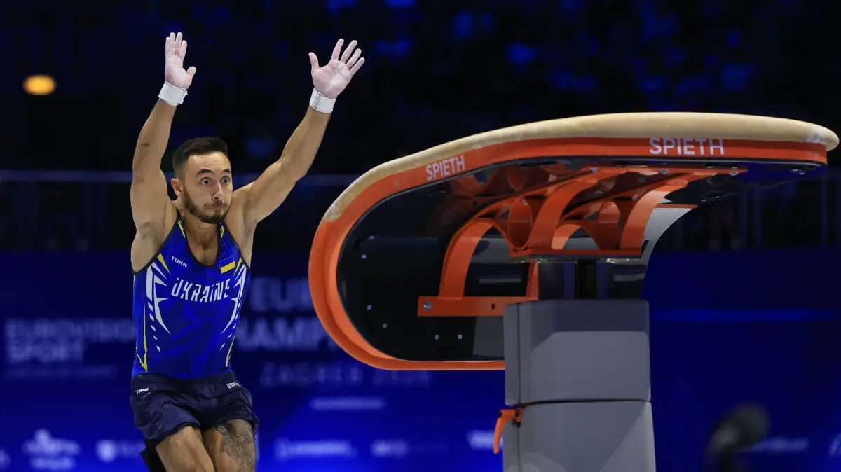 Men's Artistic Gymnastics Apparatus Final Horizontal bar Individual SENIORS: Zagreb, 22.08.2026. - 37TH EUROPEAN MENS ARTISTIC GYMNASTICS, Men s Artistic Gymnastics Apparatus Final Vault Individual SENIORS. 686 CHEPURNYI Nazar UKR Men s Artistic Gymnastics Apparatus Final Horizontal bar Individual SENIORS PUBLICATIONxNOTxINxCRO 2S6A4567.JPG