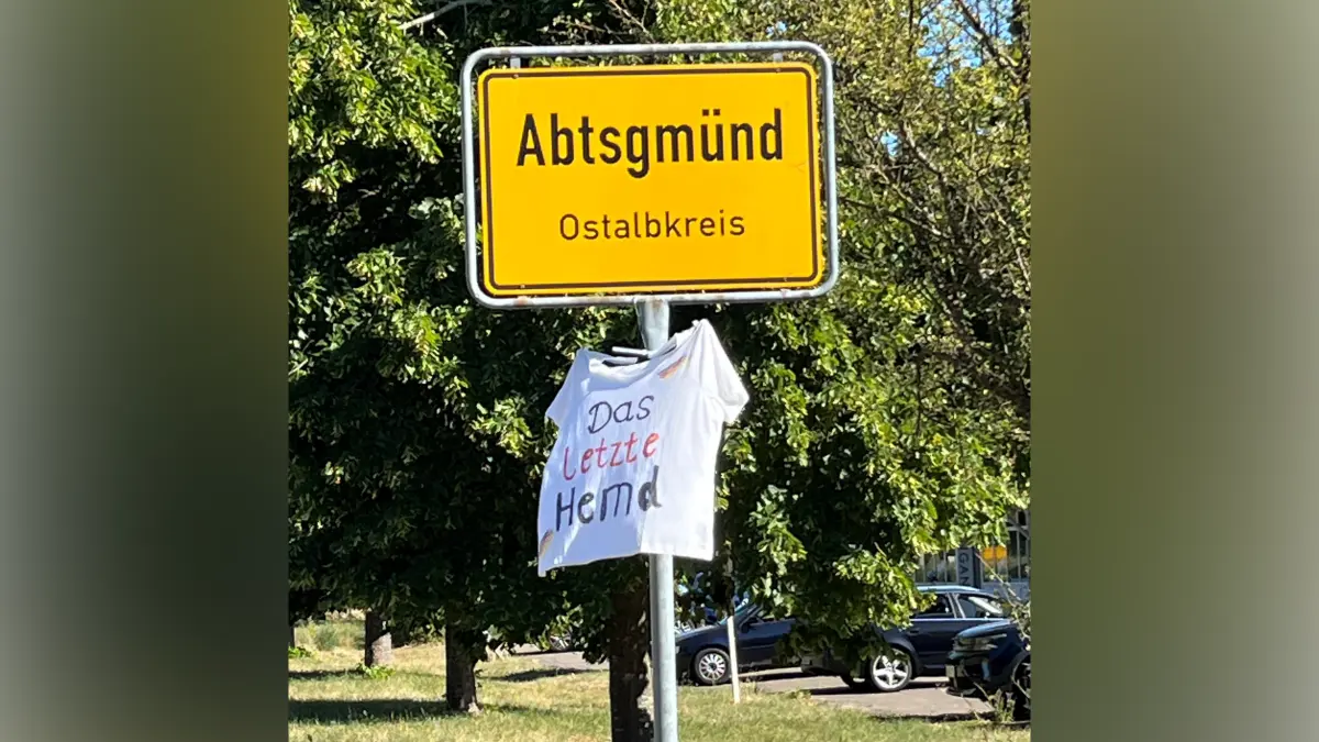 Das letzte Hemd Protestaktion Abtsgmünd