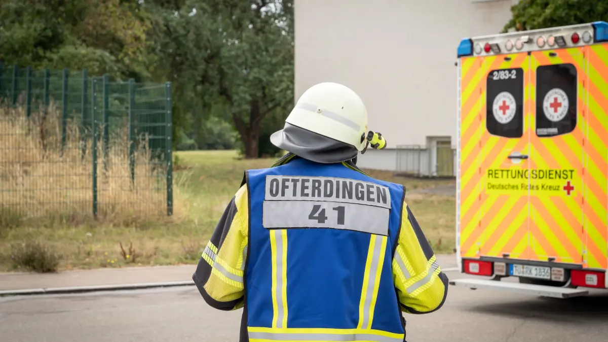 Großbrand bei der Firma Röcker und Kohler in Ofterdingen am Dienstag, 25. August. Drei Feuerwehrleute wurden leicht verletzt.