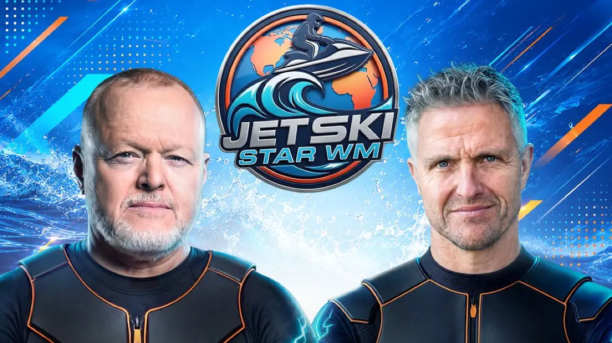 Stefan Raab (l.) veranstaltet die „Jetski Star WM“ und nimmt selbst mit Ralf Schumacher daran teil.