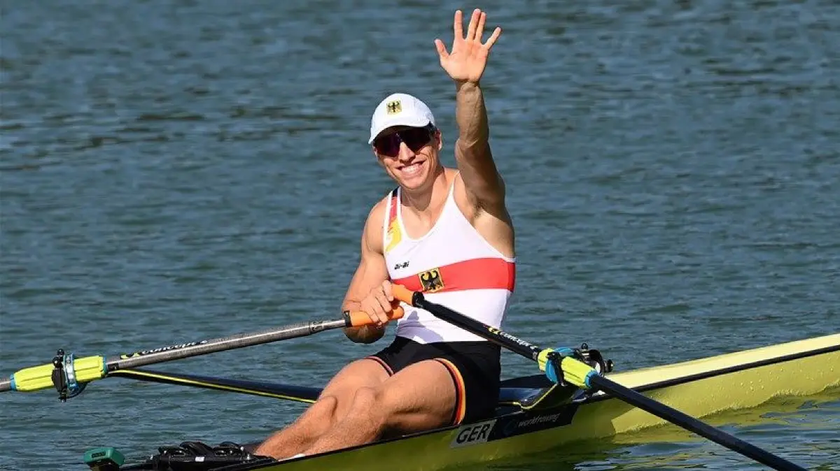 Fabio Kress, Lightweight Men's Single Sculls, Germany; 2026 World Rowing Championships, Amsterdam, the Netherlands; © Detlev Seyb / MyRowingPhoto.com