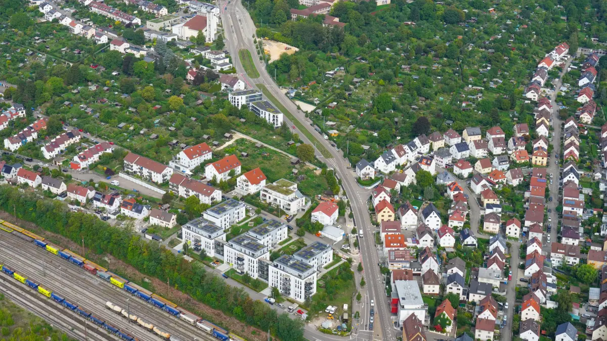 Eselsberg, Mähringer Weg, Kleingärten, Baugebiet