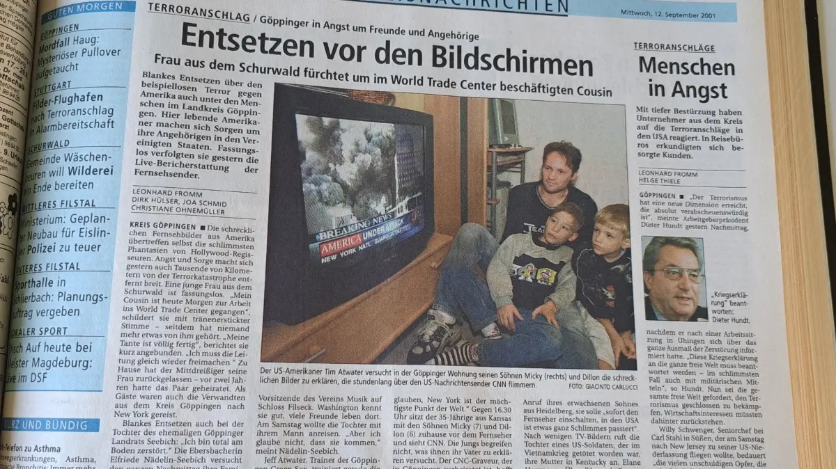 So sah die erste Lokalseite der NWZ am tag nach den Attetntaten aus. Die Redaktion hatte sich mit vielen Betroffenen unterhalten.