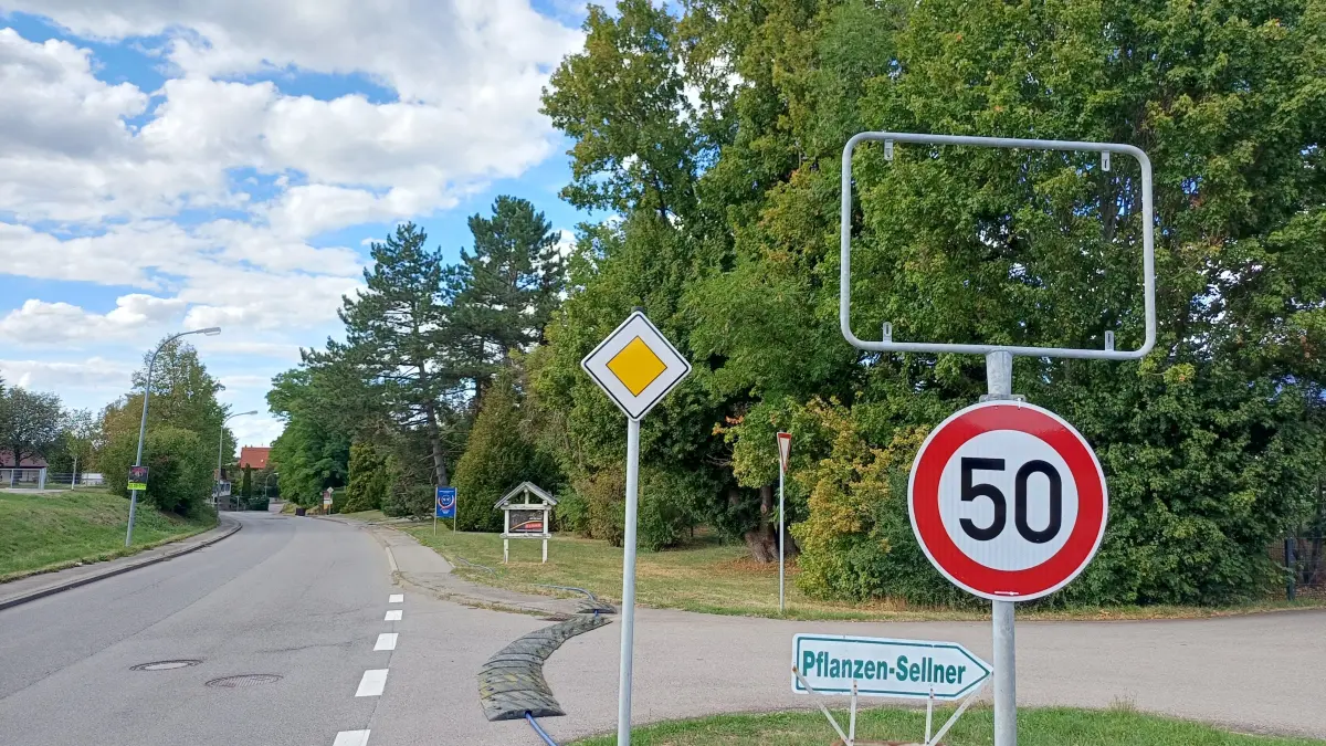 Ortsschild Dürrwangen fehlt