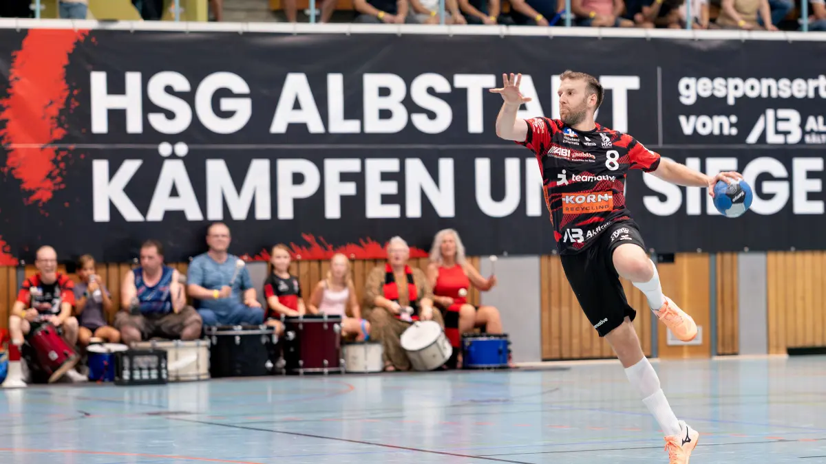 HSG Albstadt gegen VfL Pfullingen Handball 3 Liga Sued 05.09.2026: Gregor Thomann (HSG Albstadt)
HSG Albstadt gegen VfL Pfullingen Handball, 3 Liga Sued, Saison 2026 2027. Mazmannhalle, Albstadt, Baden Wuerttemberg, Deutschland, 05.09.2026. Handball. Editorial use only. Foto: Eibner Pressefoto / Eky Eibner