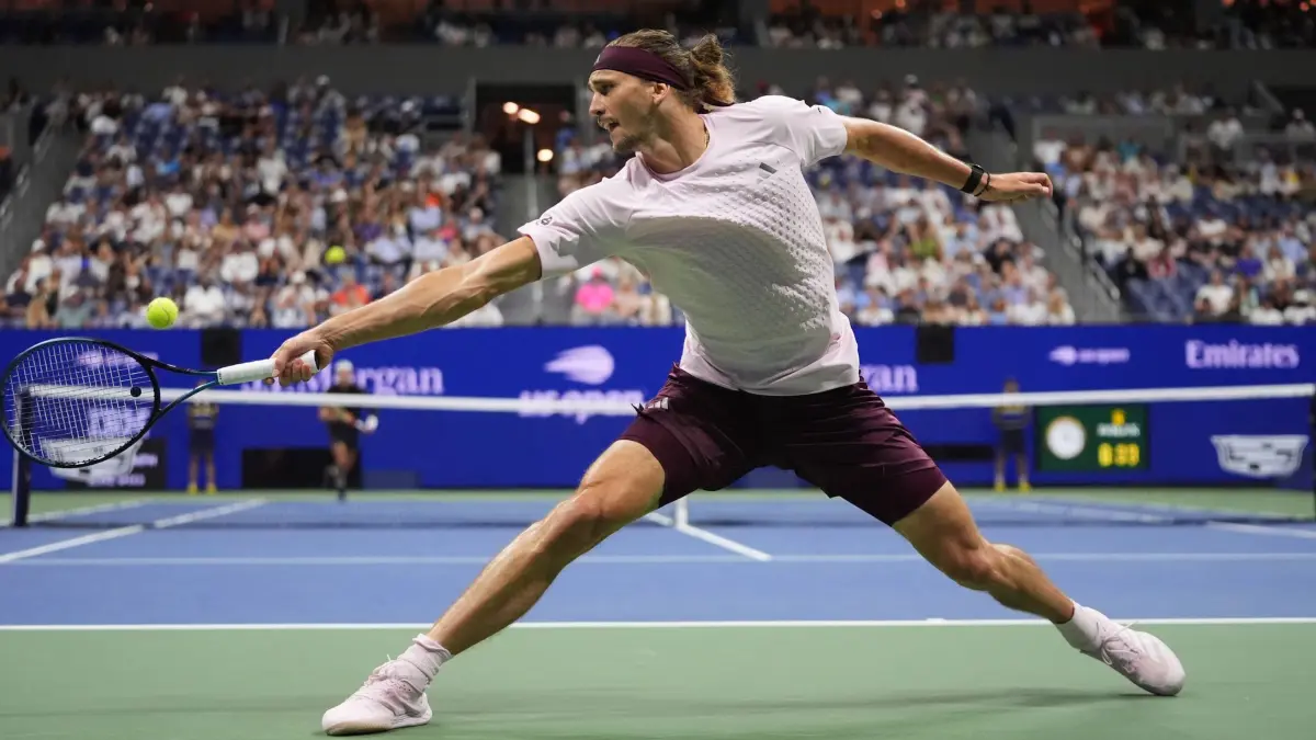 US Open: 05.09.2026, USA, New York: Tennis: Grand Slam, ATP-Tour, US Open, Männer, Einzel, 3.Runde, Zverev (Hamburg) - Tabilo (Chile). Alexander Zverev in Aktion. Foto: Frank Franklin II/AP/dpa +++ dpa-Bildfunk +++