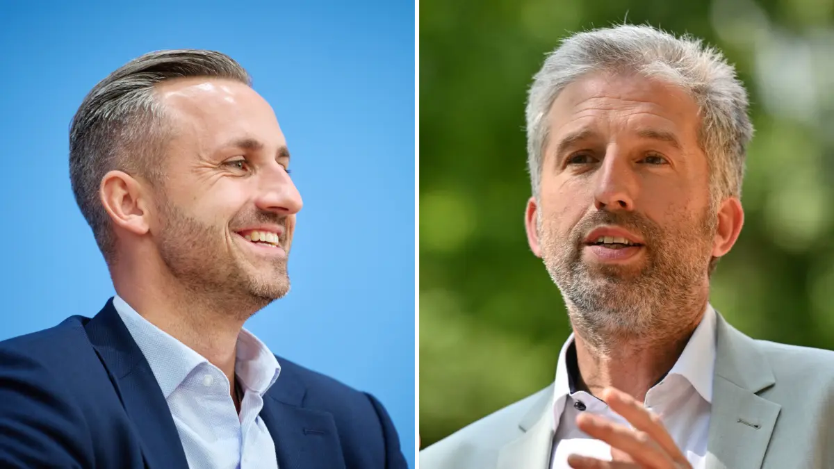 Ulrich Siegmund (AfD, links) und Tübingens OB Boris Palmer (parteilos, rechts).