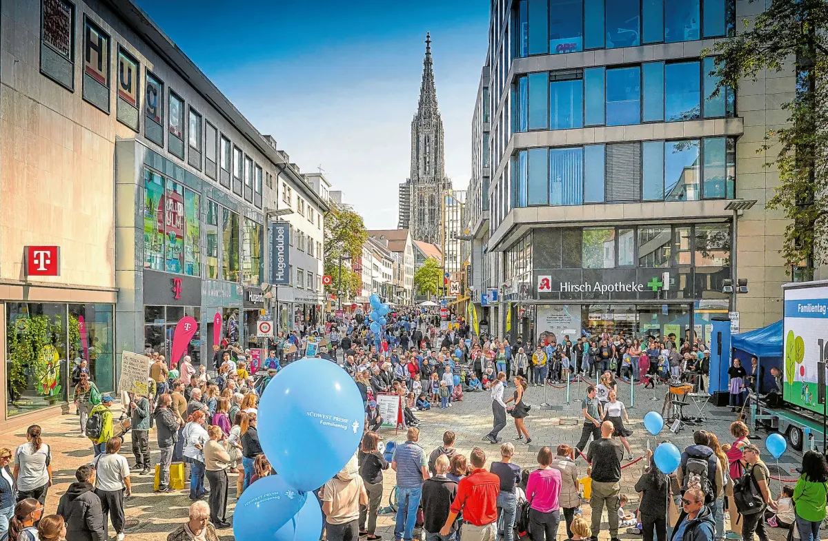 Von der Bahnhofstraße bis zum Münster wird die Ulmer Innenstadt am 4. Familientag zur großen Spielwiese. ⇥Fotos: Matthias Kessler