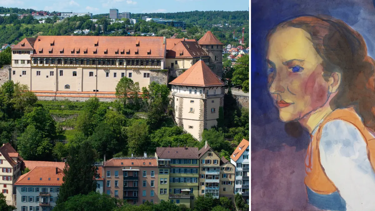 Jahrelang hing dieses Bild von Erich Nolde im Büro eines Professors im Archäologischen Institut auf Schloss Hohentübingen. Dann verschwand es und wurde durch einen einfachen Druck ersetzt. Wo es heute ist, bleibt bislang unklar.