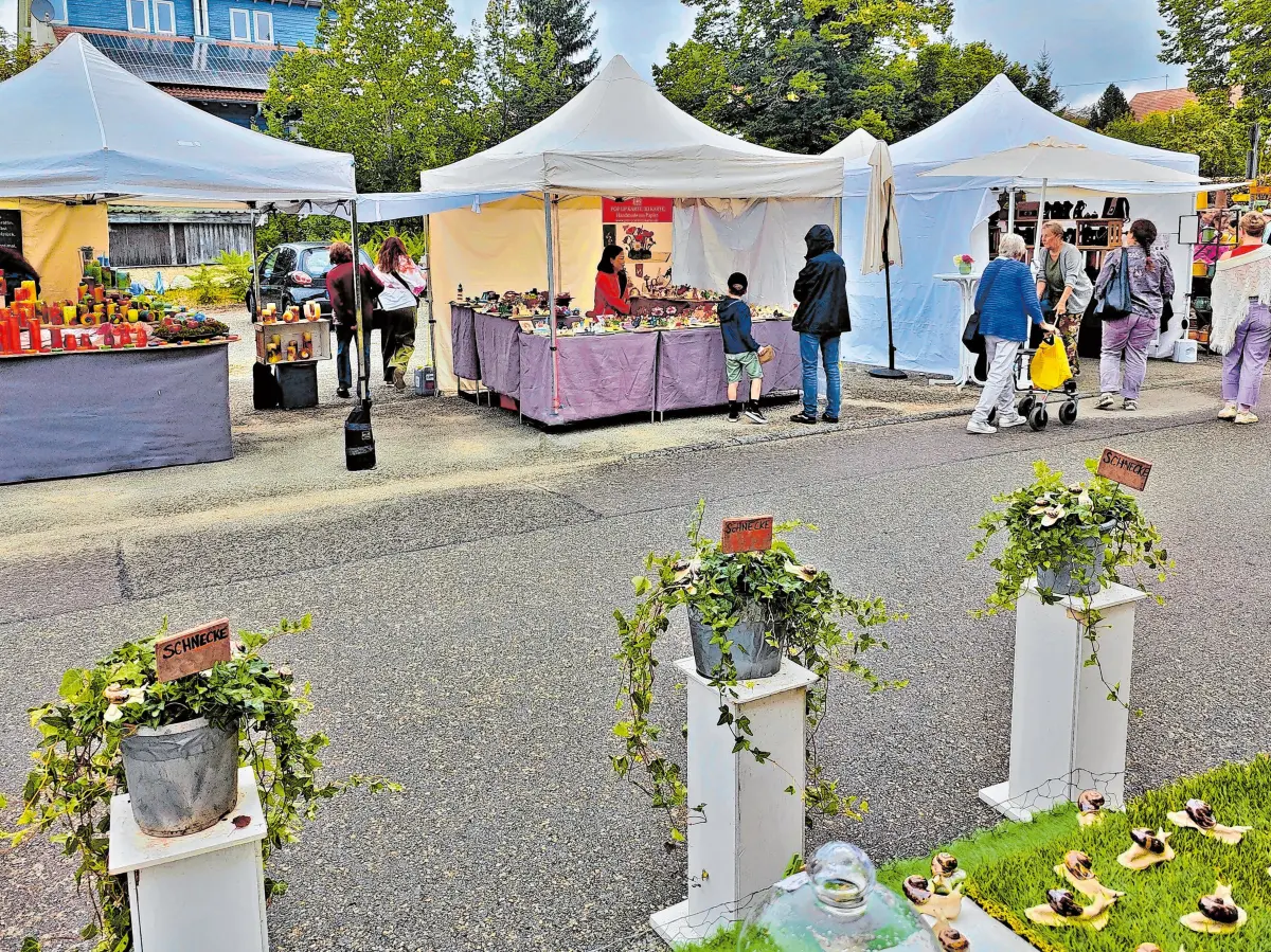 Der Melchinger Töpfermarkt hat seinen ganz besonderen Reiz.⇥Foto: Eva Nibbe