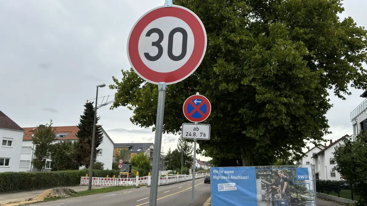 Kemptener Straße Senden Baustelle Fernwärme