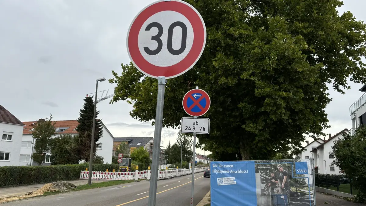 Kemptener Straße Senden Baustelle Fernwärme