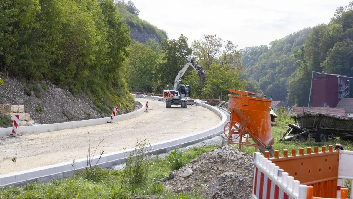 Baustelle, Sanierung, B10, Geislinger Steige
