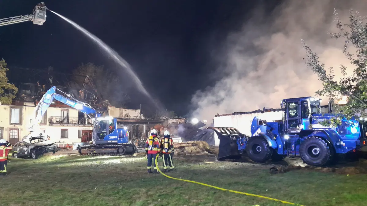 Brand bei den Hessenhöfen.