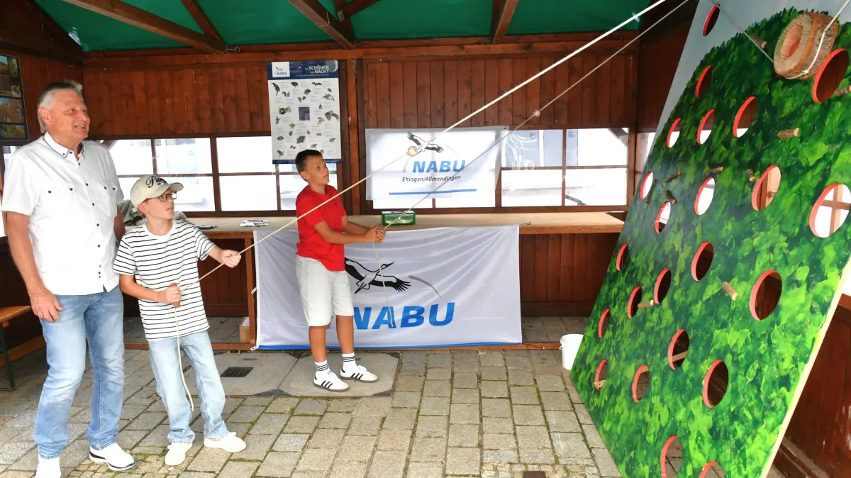 Der Nabu war auch in diesem Jahr mit vielen Informationen rund um den Naturschutz und einem Geschicklichkeitsspiel präsent.