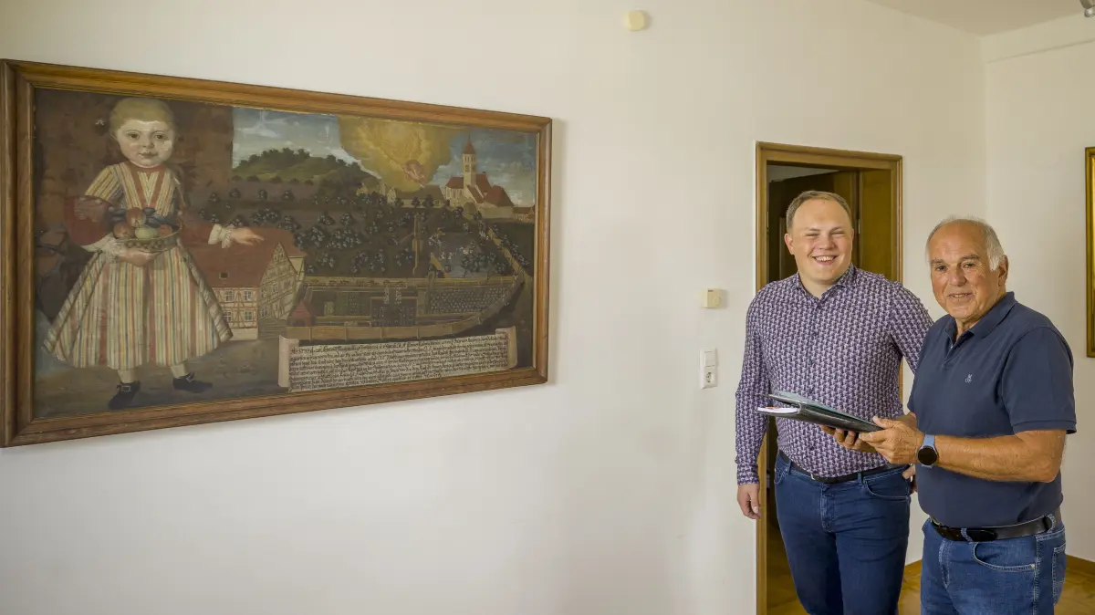 Alte Gemälde zu einer Kindsrettung (18. Jhr) in Bernstadt neu im Museum - was sie über die Gemeinde Neues verraten