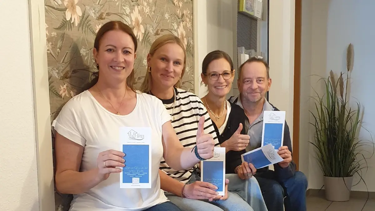 v.l.: Maria Vraka-Goulimi, Melanie Amsberg, Christine Stübs und Markus Mitterhofer im Haus der Mitte in Schlierbach