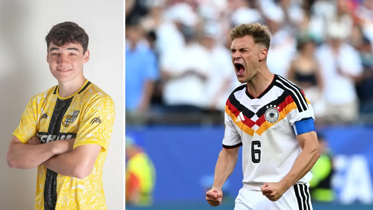 Von Kapitän zu Kapitän: Christian Mack (links) hält Joshua Kimmich für einen geeigneten Spielführer. Doch was sagt der Spieler der SF Dornstadt/Bollingen sonst über die Nationalmannschaft – und natürlich über seinen Klub in der B2?