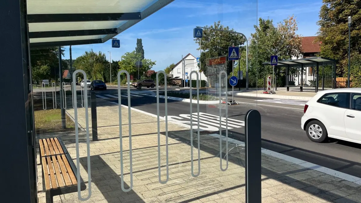 Dürnau neue Bushalte stelle Ortsmitte