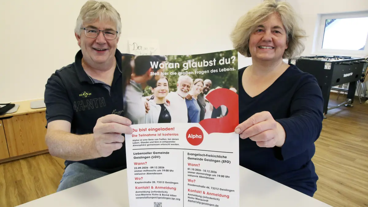 Glaubenskurse = Alphakurse bei den Baptisten und der Liebenzeller Gemeinde / Bernd Alber (LG) und Heike Marquardt (Baptisten)
