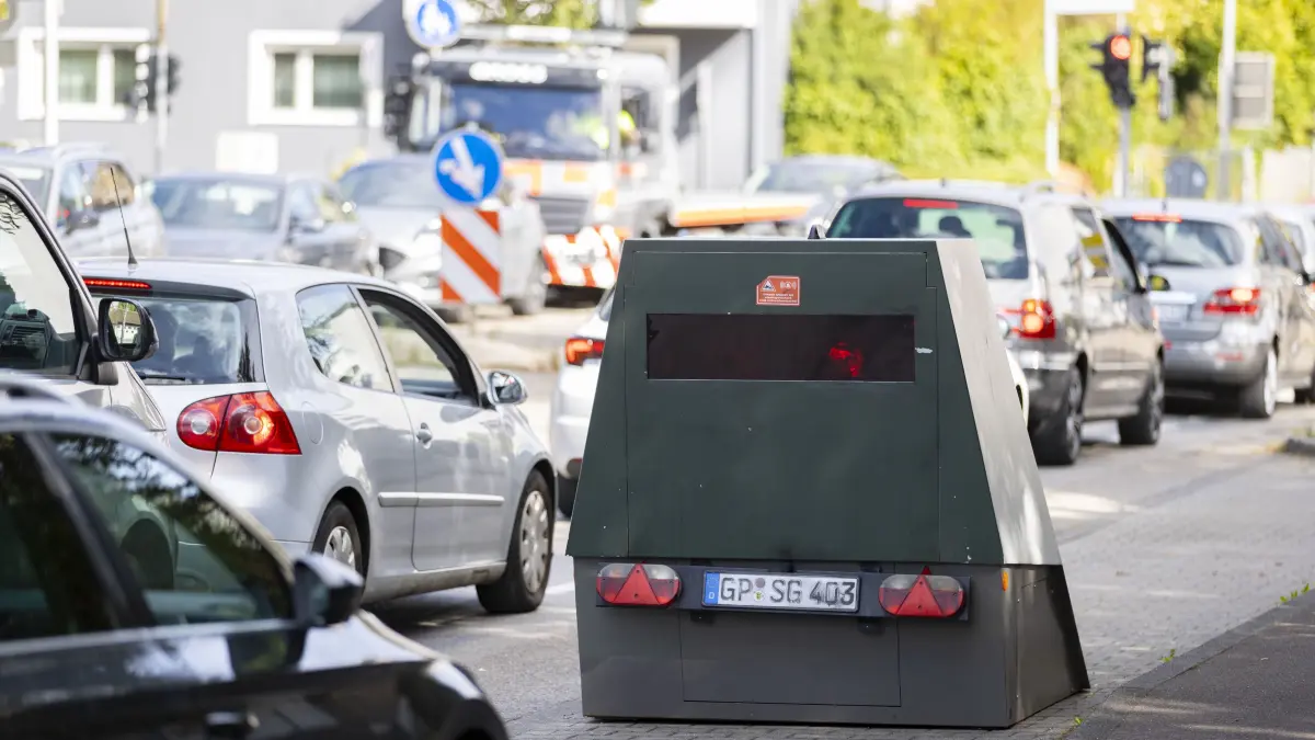 Geislingen, Blitzer, Enforcement Trailer, Rheinlandstraße