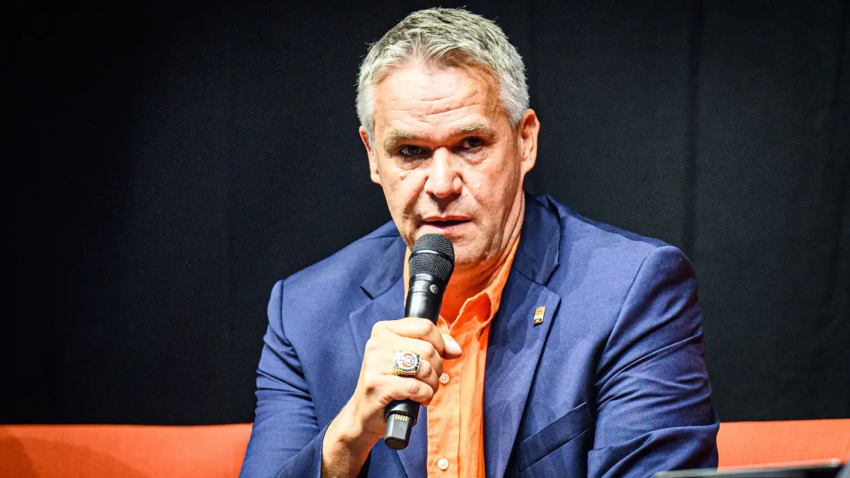 Thomas Stoll, sportlicher Geschäftsführer von Ratiopharm Ulm, beim 25-Jahre-Event.