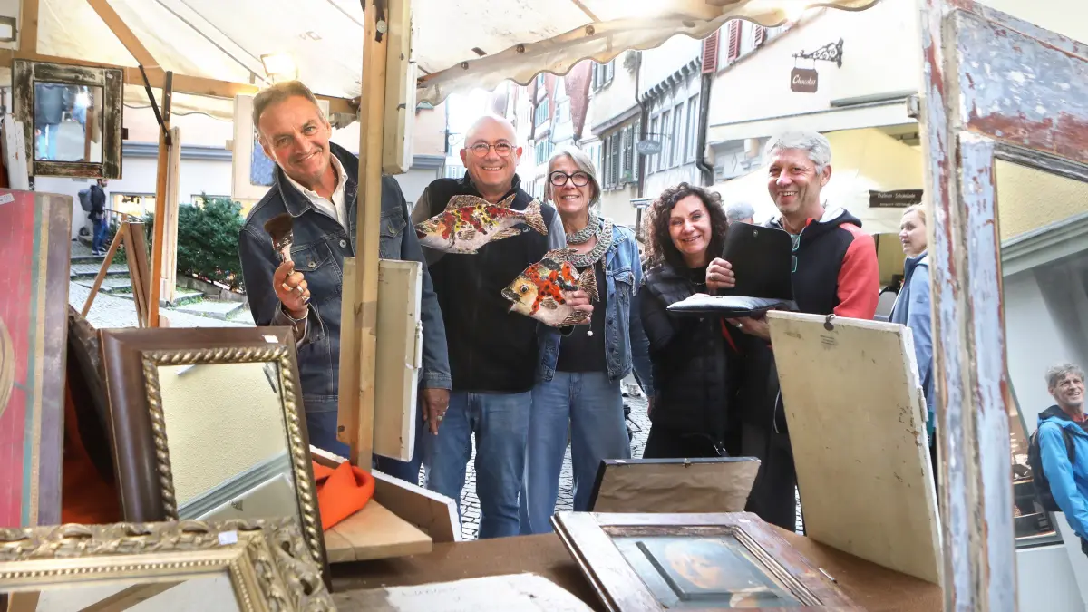 UPM Umbrisch provenzalischer Markt Tübingen Stefano Ajello, Leonardo Fomanti, Emilia und Massimiliano Paoletti, Barbara Süss, Italiener