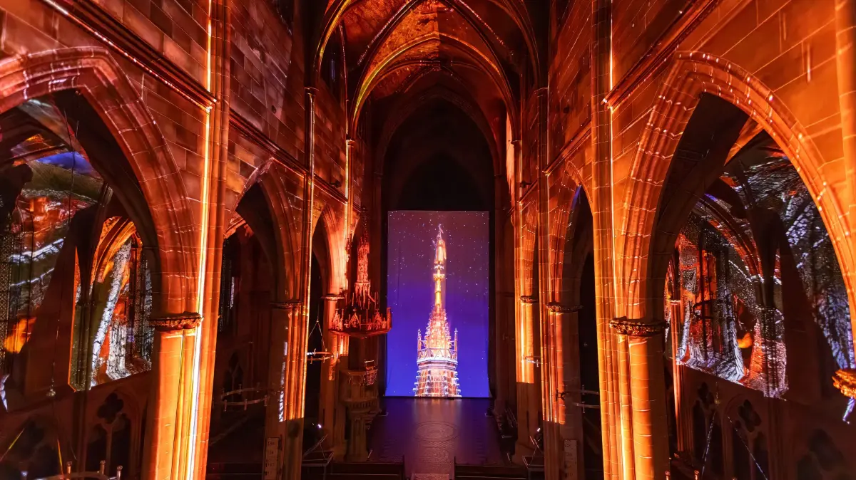 Casa Magica Marienkirche Reutlingen 300 Jahre Stadtbrand Show Lichtshow