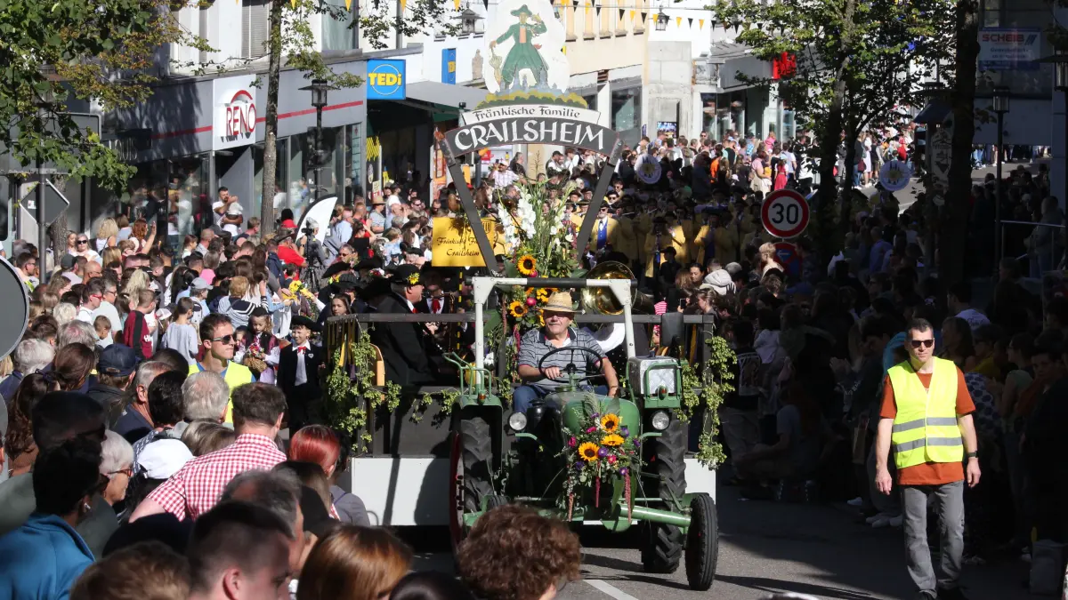 Volksfest in Crailsheim: Der Festumzug der Landwirtschaft
