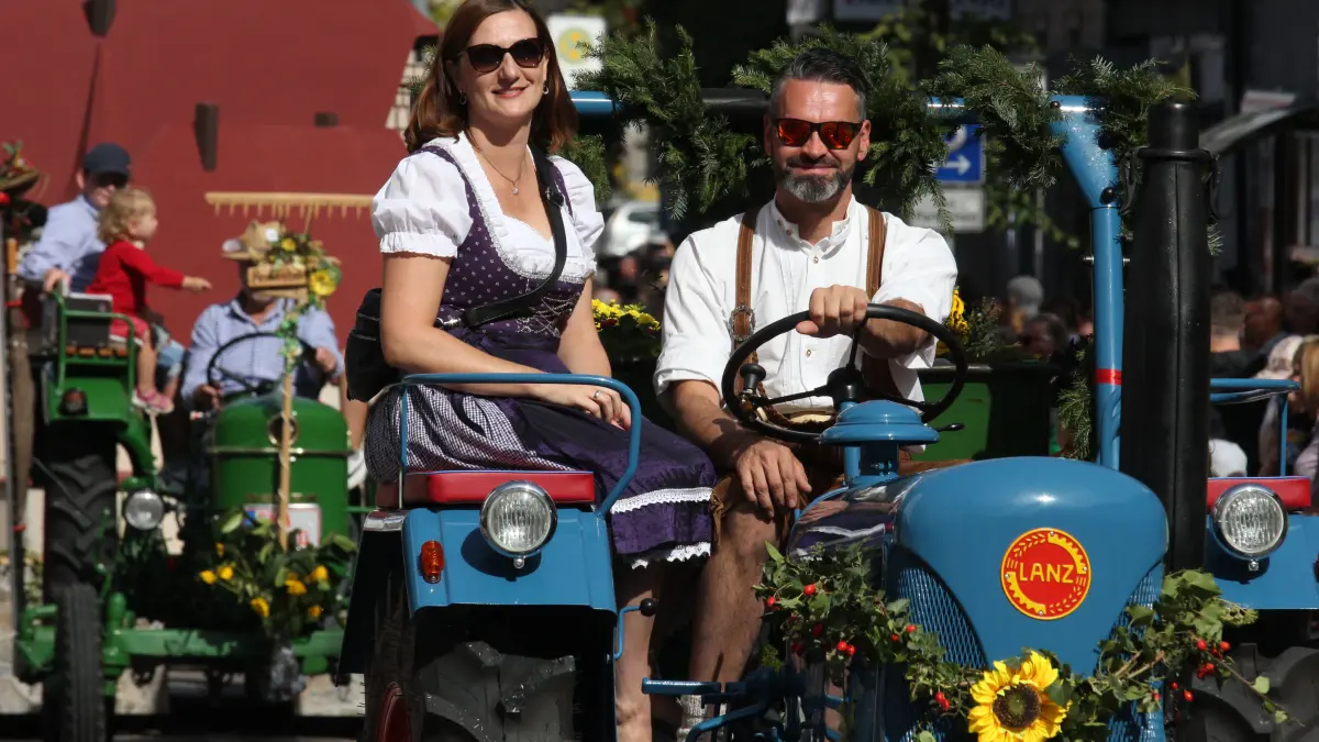 Volksfest in Crailsheim: Der Festumzug der Landwirtschaft