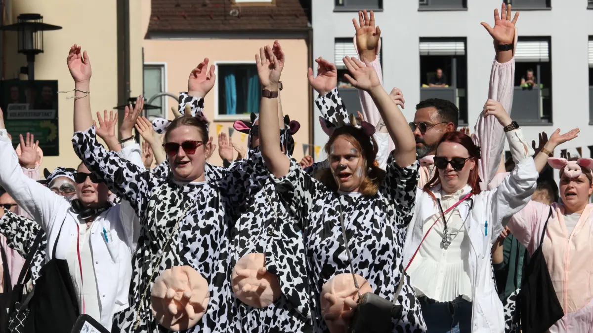 Volksfest in Crailsheim: Der Festumzug der Landwirtschaft