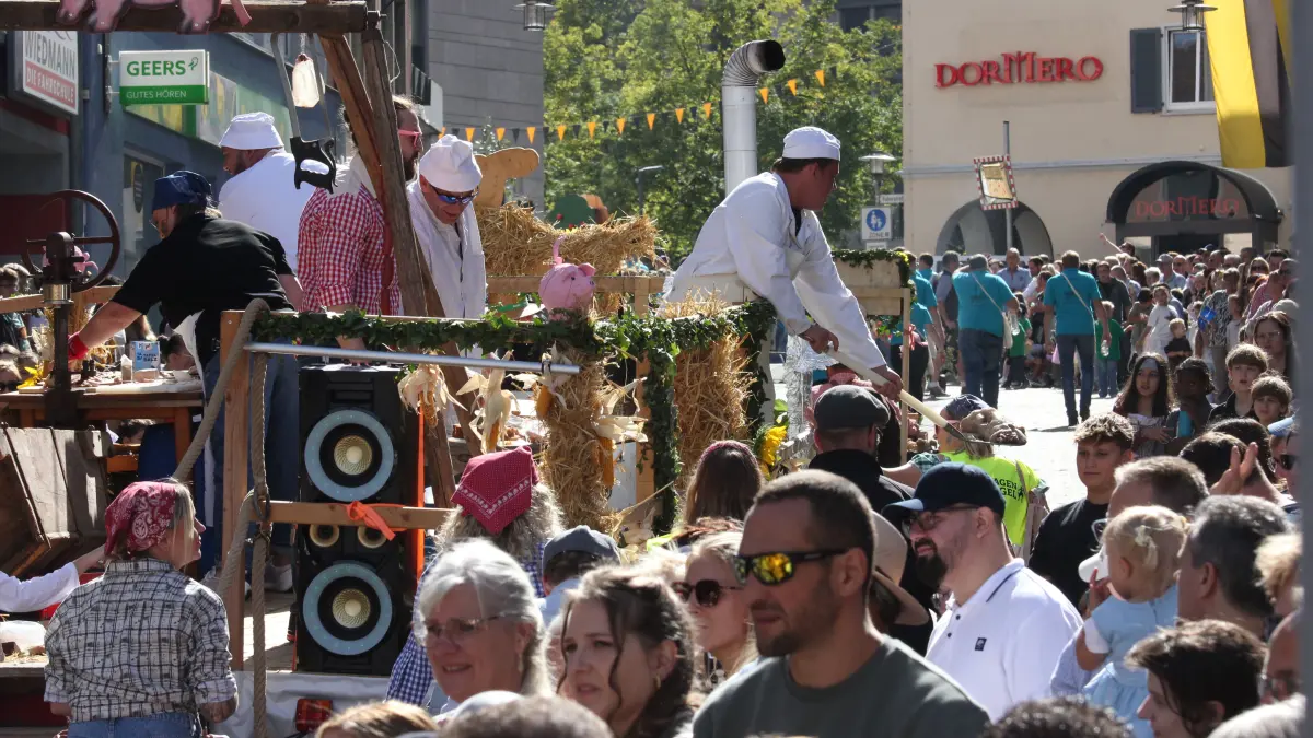 Volksfest in Crailsheim: Der Festumzug der Landwirtschaft