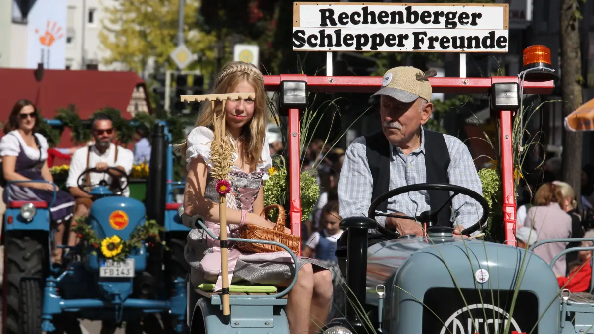 Volksfest in Crailsheim: Der Festumzug der Landwirtschaft