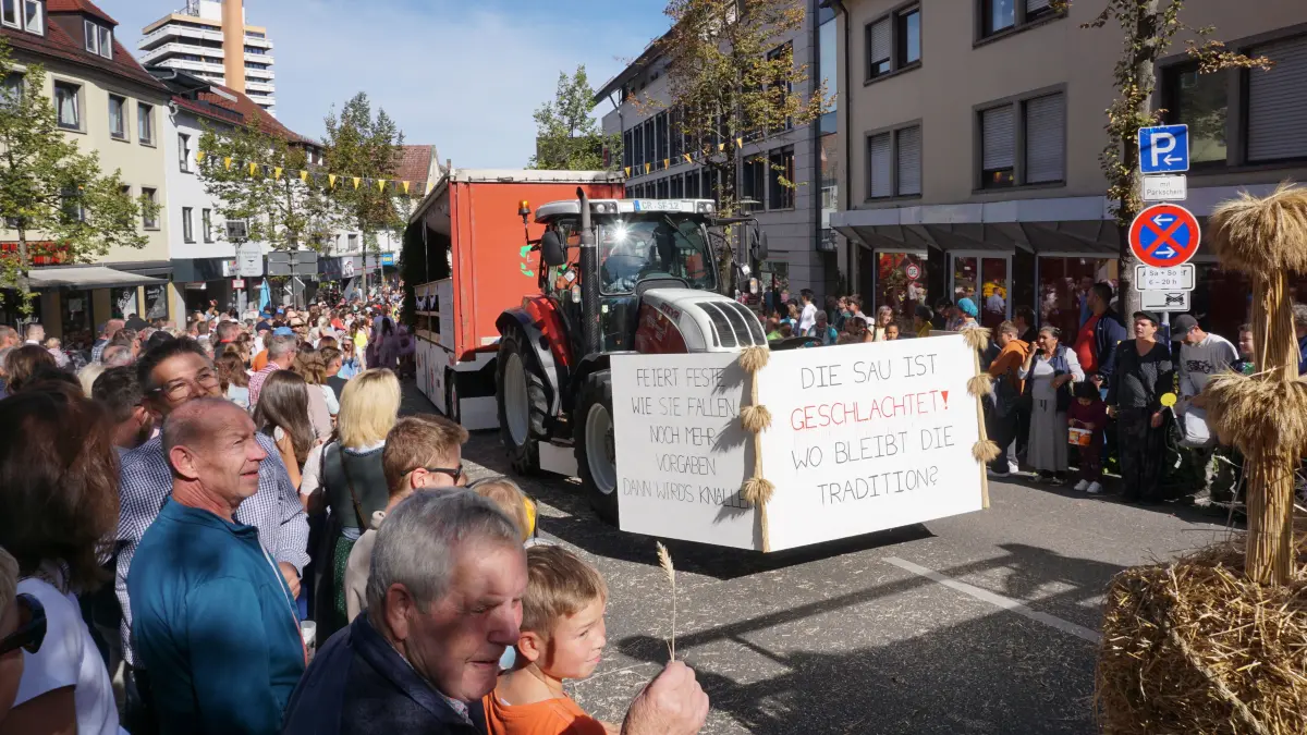 Volksfest in Crailsheim: Der Festumzug der Landwirtschaft