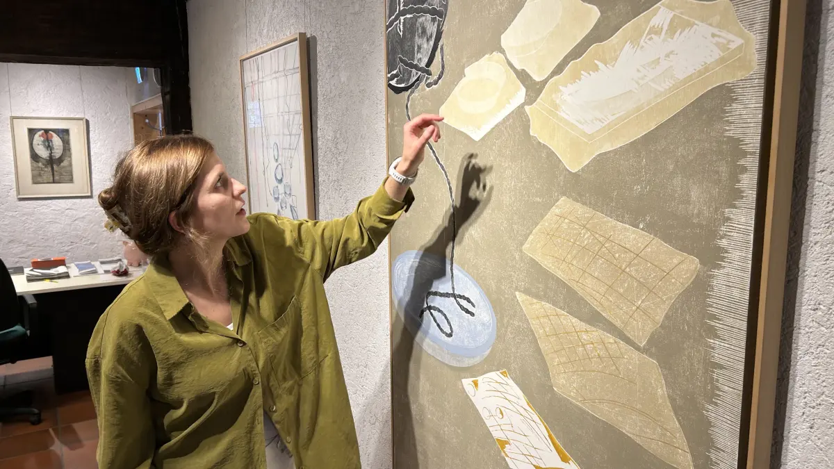Die Kunstwissenschaftlerin Dr. Carolin Heel spricht über eines der Werke Wolfgang Gäfgens.