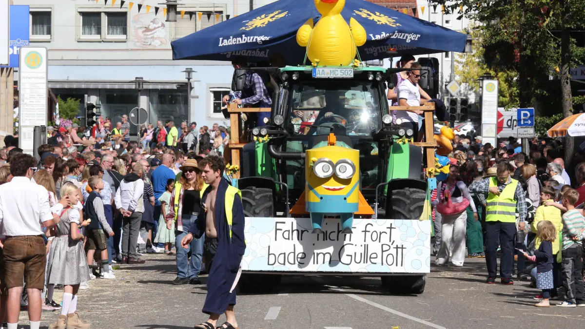 Volksfest in Crailsheim: Der Festumzug der Landwirtschaft